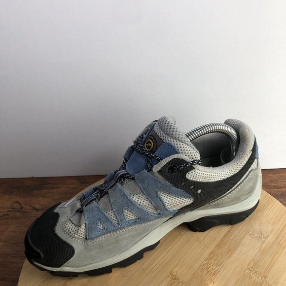 Scarpa Womens Size 8.5 - 9 Gray Blue Hiking Climbing Suede Sneaker Shoes Vibram - Picture 9 of 11